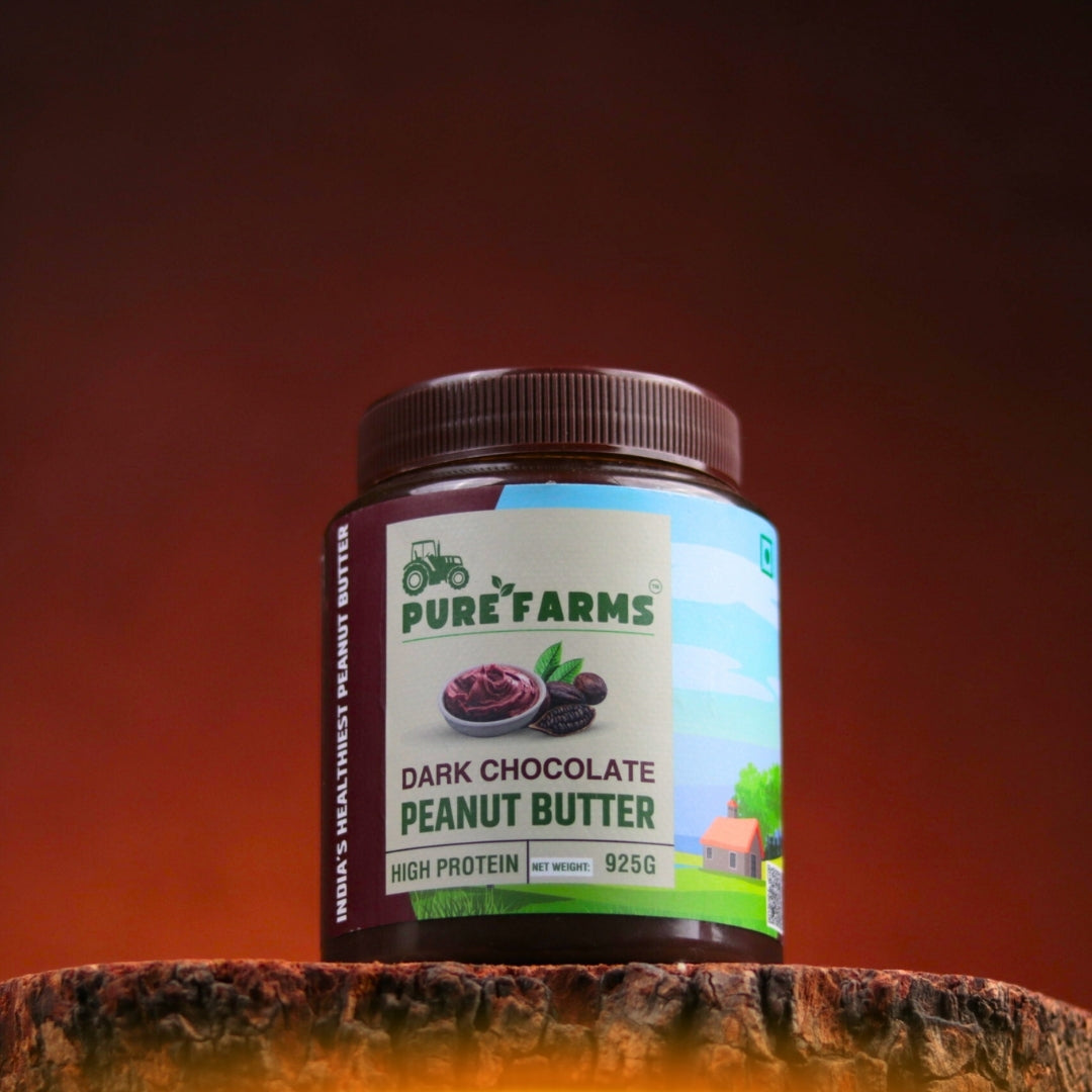 Buy High Protein Dark Chocolate Peanut Butter 925g in India – Pure Farms