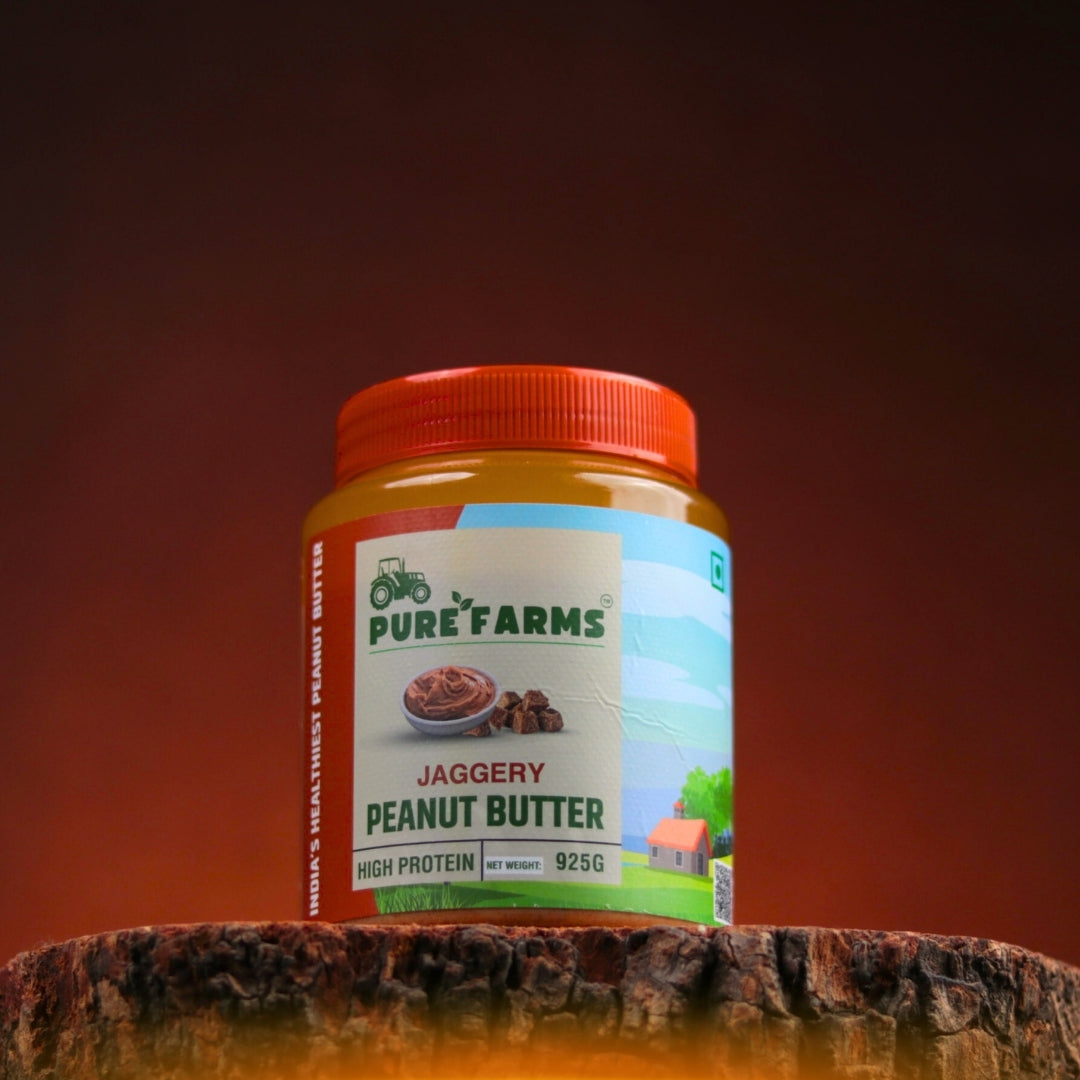 Organic Jaggery Peanut Butter in India | 925g | High Protein – Pure Farms