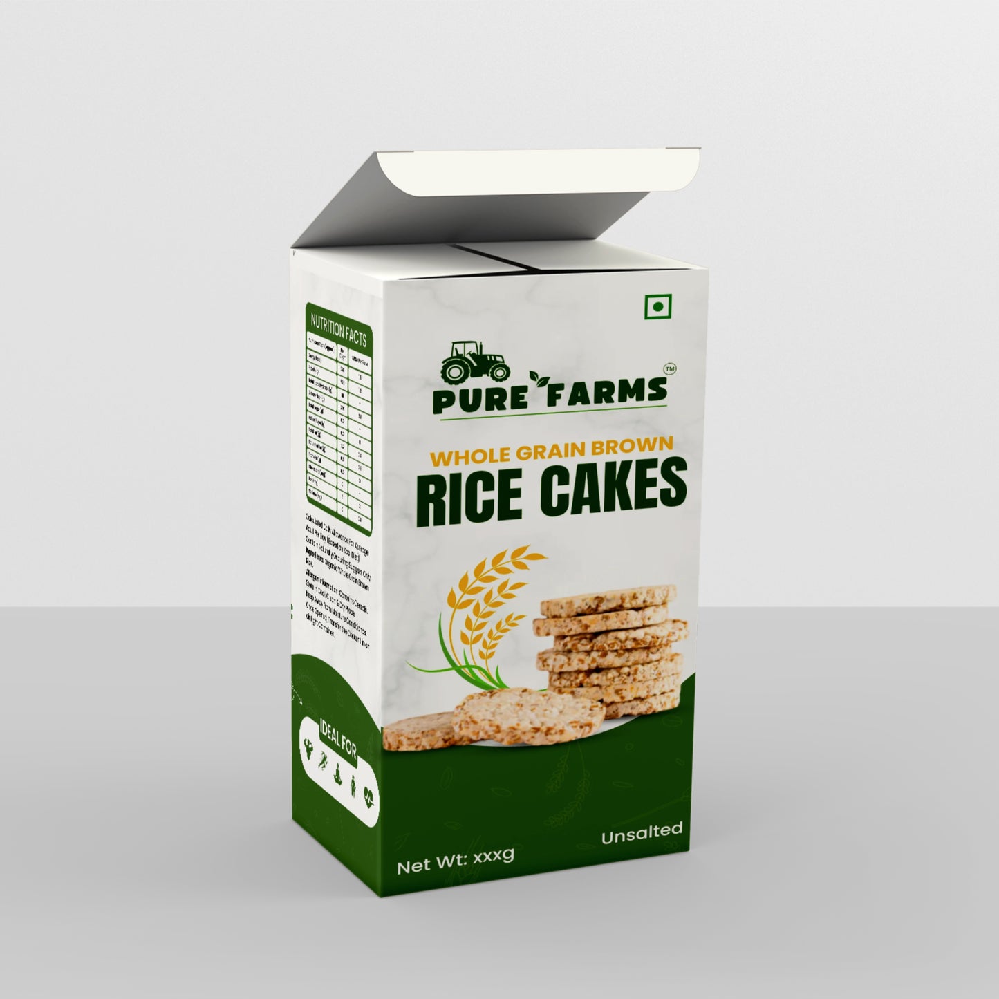 Whole Grain Brown Rice Cakes Pack of 3 & 6 (Salted, 120gm each)