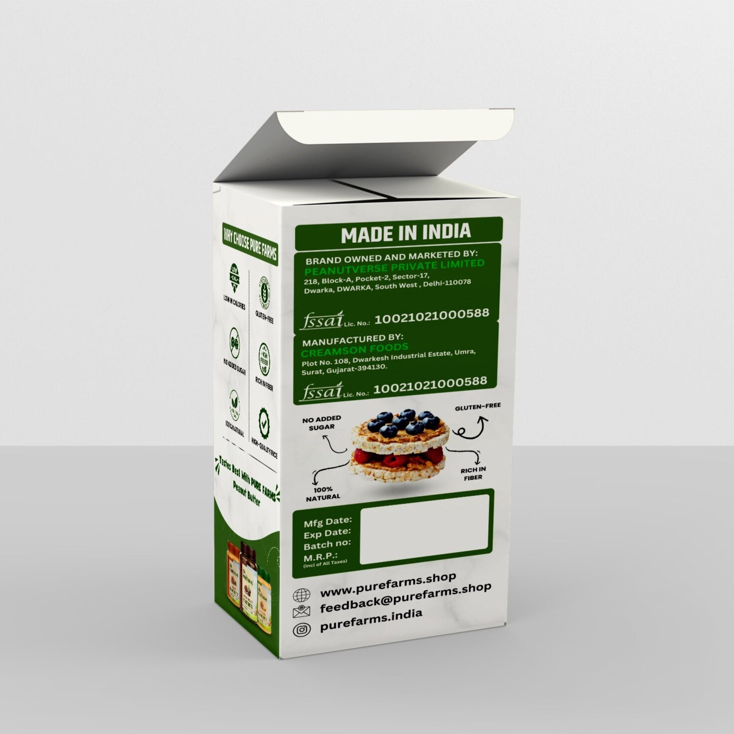 Whole Grain Brown Rice Cakes Pack of 3 & 6 (Salted, 120gm each)