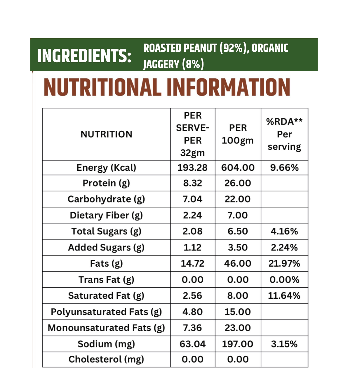 Organic Jaggery Peanut Butter 925 gram