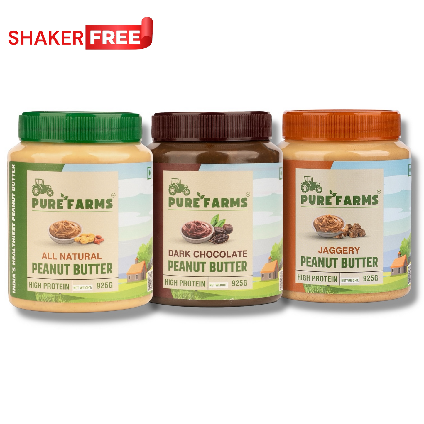 Pure Farms Combo 3 Pack 925g (FREE SHAKER WORTH Rs.249)