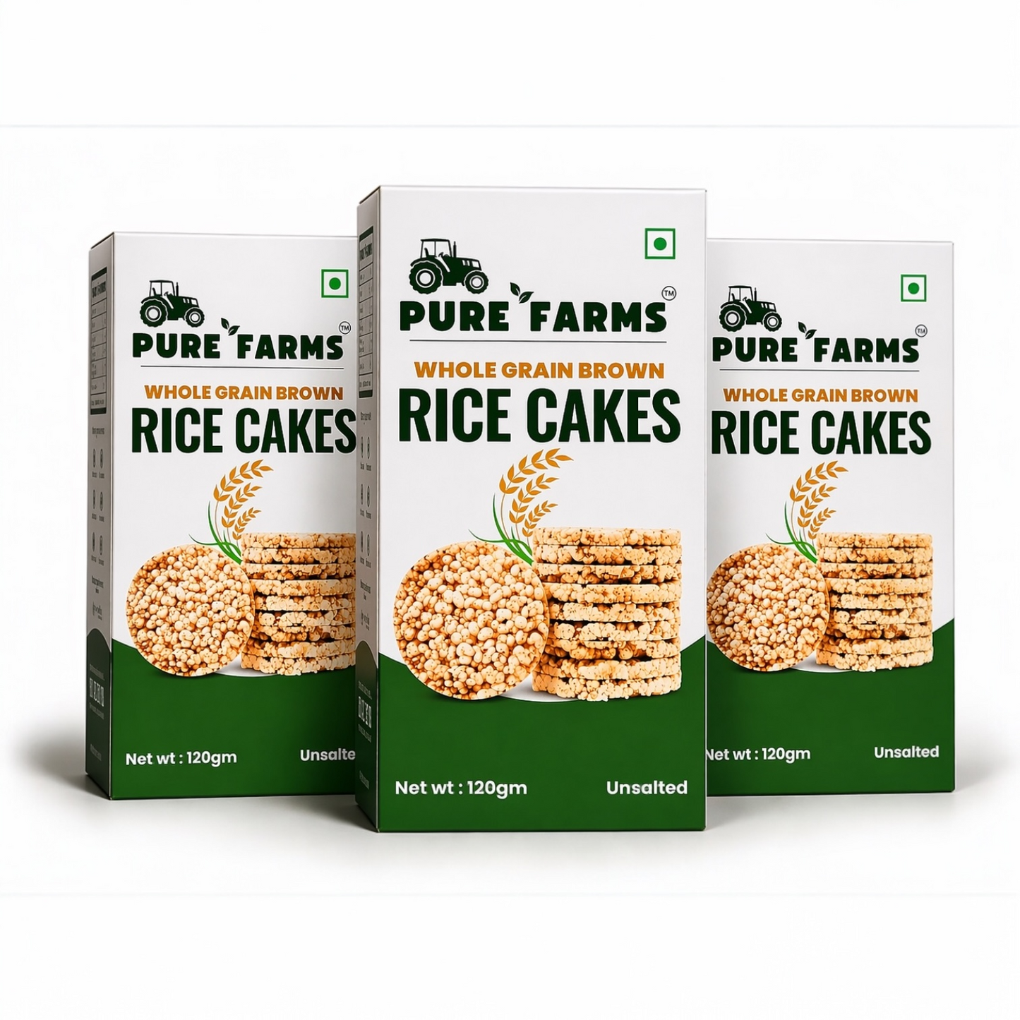 Whole Grain Brown Rice Cakes Pack of 3 & 6 (120gm each)
